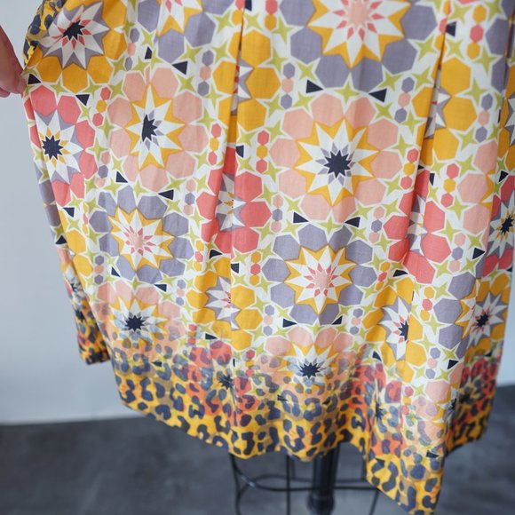 Ivy Jane Ditzy Floral Tunic Yellow Orange XS Flower Child Hippie Bohemian Retro - Picture 5 of 10